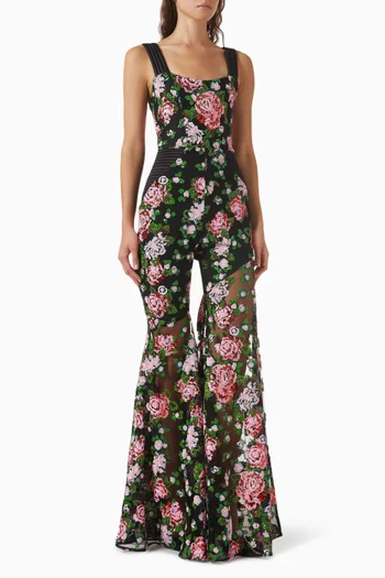 Vista Fiorita Embellished Jumpsuit