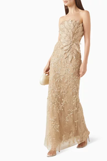 Bead-embellished Gown in Tulle
