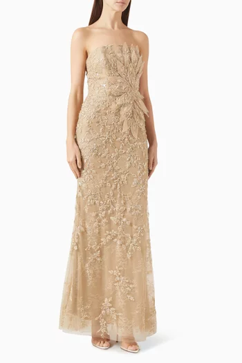 Bead-embellished Gown in Tulle