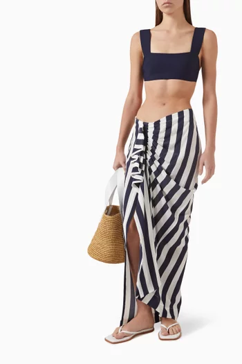 Orta Draped Maxi Skirt in Silk