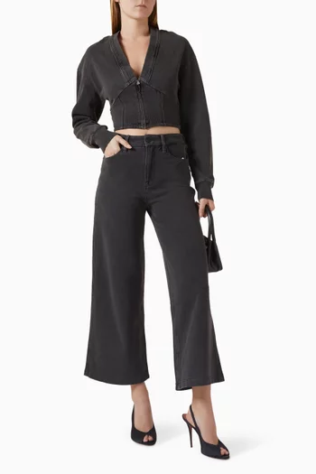 Jeanius Good Skate Cropped Jeans in Cotton-terry