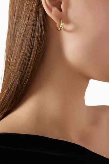 B.O Dome Hoop Earrings in 18kt Gold-plated Metal