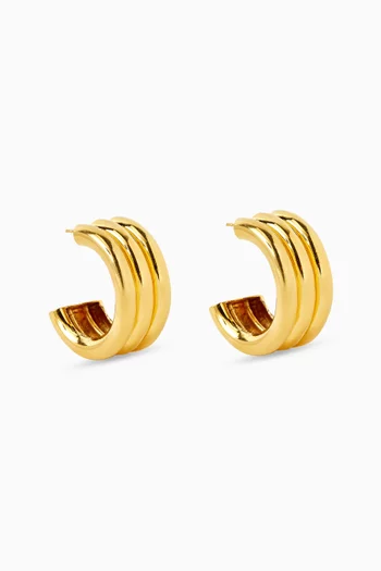 B.O Mini Gigi Hoop Earrings in 24kt Gold-plated Metal