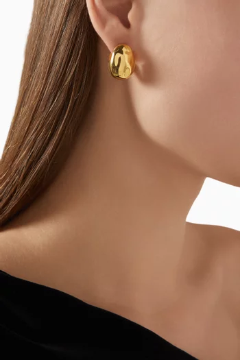 B.O Baal Stud Earrings in 24kt Gold-plated Metal