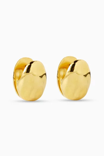 B.O Baal Stud Earrings in 24kt Gold-plated Metal