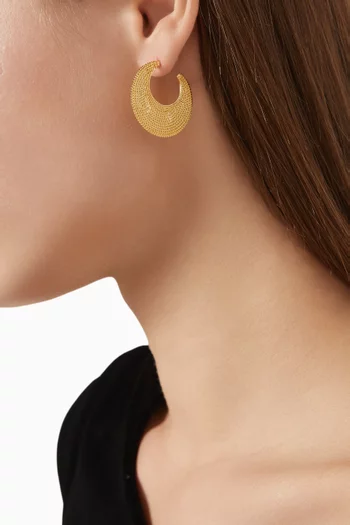B.O Luna Earrings in 24kt Gold-plated Metal