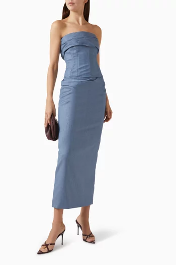 بلوزة مريحة بتصميم مشد بدرابيه