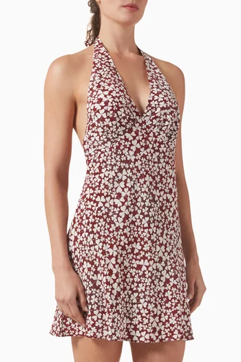 فستان ليلى قصير حرير