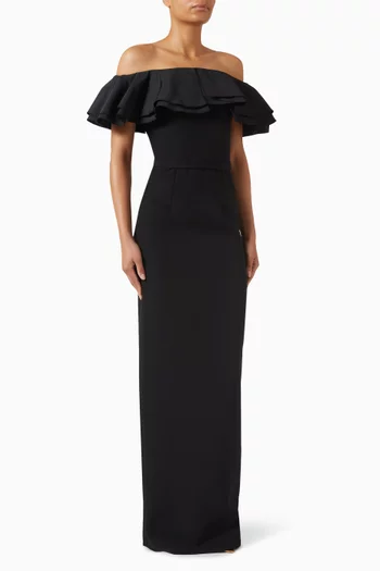 فستان ريان طويل كريب