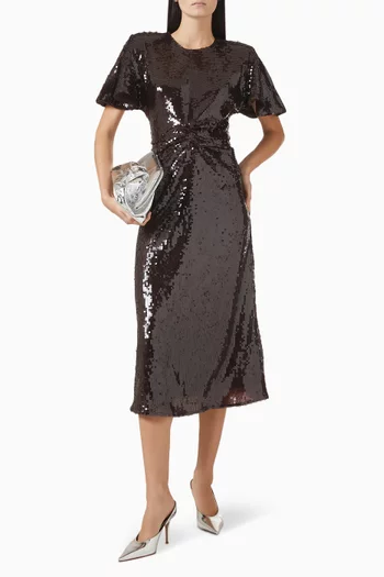 فستان مطرز بالترتر