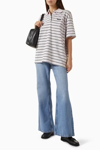 Striped Polo Shirt in Organic Cotton Jersey