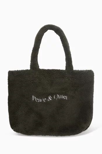Wordmark Tote Bag in Sherpa