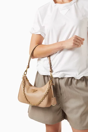 Mini Re-Edition Bag in Saffiano Leather