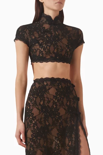 Mimi Crop Top in Lace