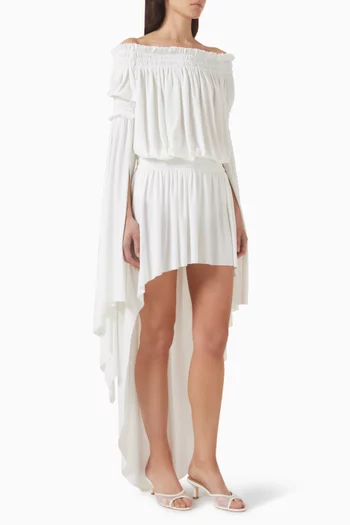 Off-shoulder Handkerchief Bodysuit