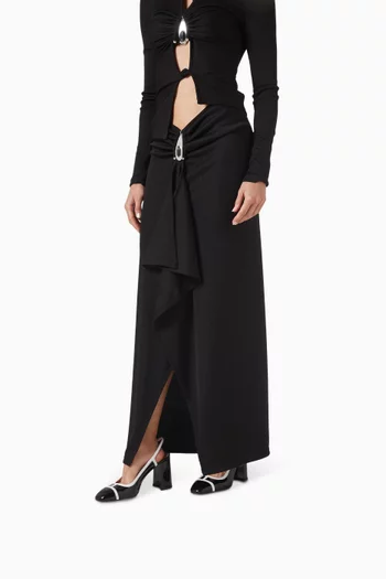 حذاء كلاسيك اليزي بسير خلفي وكعب 90 مم جلد