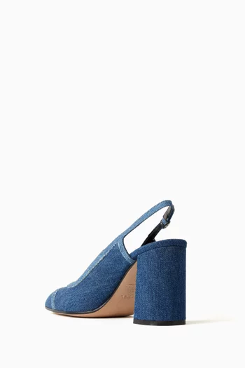 Alizee 90 Slingback Pumps in Denim