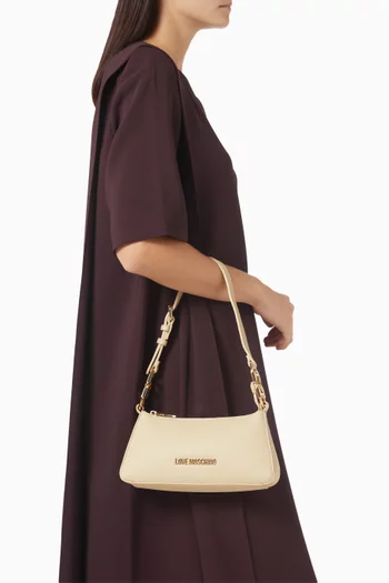 Jewel Shoulder Bag in Faux Leather