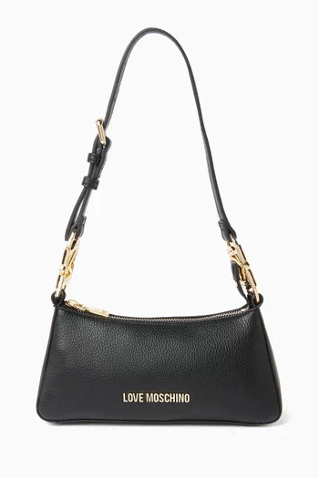 Jewel Shoulder Bag in Faux Leather