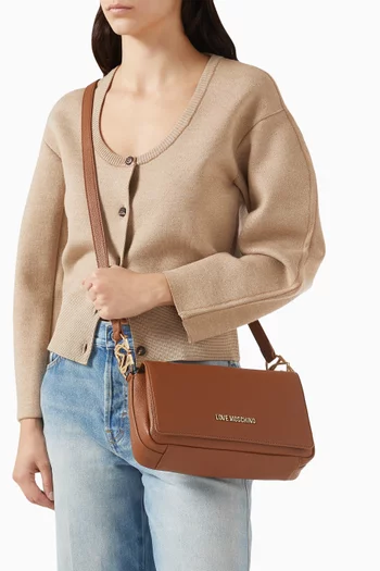 Jewel Shoulder Bag in Faux Leather