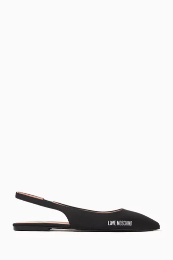 Logo Slingback Pumps in Lycra