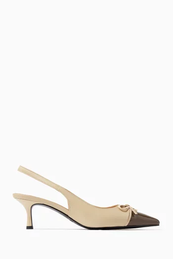 Lady Bow Slingback Pumps in Soft Leather