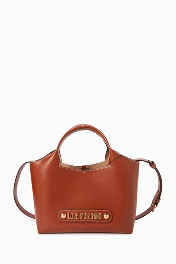 Mini Shopper Tote Bag in Faux Leather
