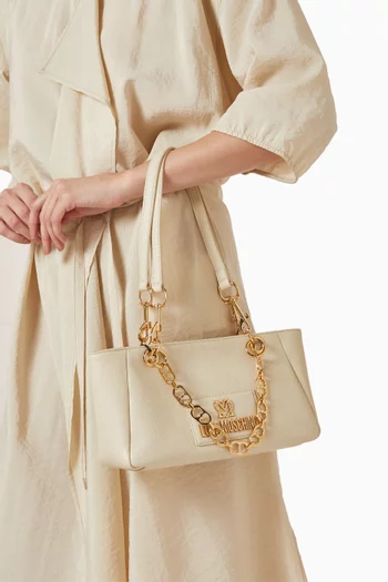 Small Shoulder Bag in Calfskin & Faux Leather