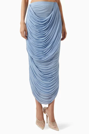 تنورة طويلة بدرابيه