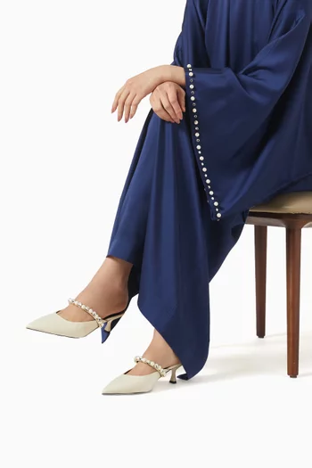 Elsa 50 Embellished Mules in Satin