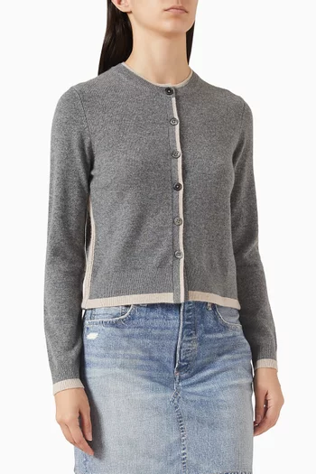 Layered-effect Rib-knit Cardigan