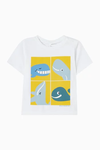 Whale Logo T-shirt in Cotton