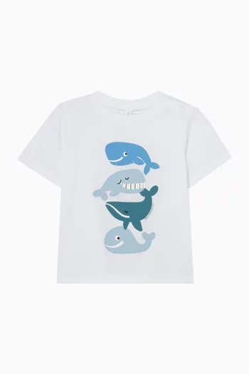 Whale Logo T-shirt in Cotton
