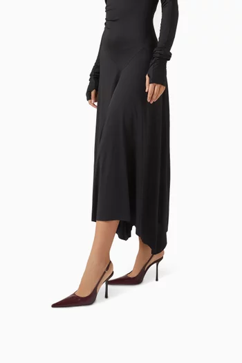 حذاء كلاسيك فيكتوريا بسير خلفي وكعب 100 مم جلد