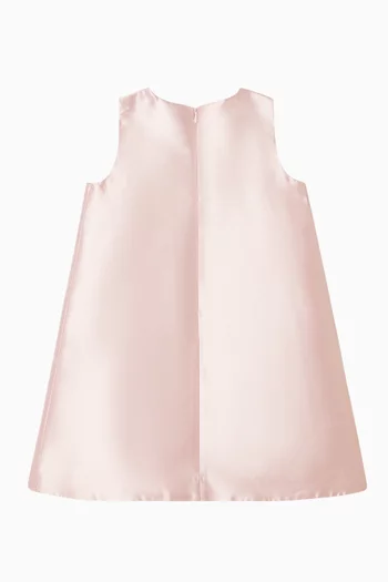 فستان قصير بتصميم أوريغامي مزين بأشرطة