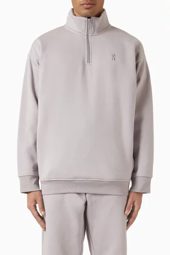 Club Collective 1/4 Zip Sweatshirt in Cotton-blend