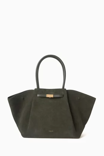 Large New York Tote Bag in Suede