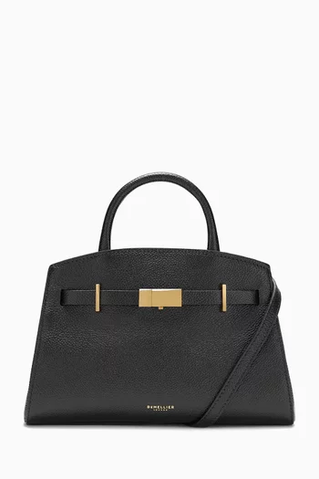 حقيبة هدسون صغيرة شمواه جلد بملمس حبيبي صغير