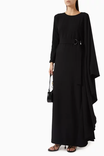 فستان فيرن طويل بحزام