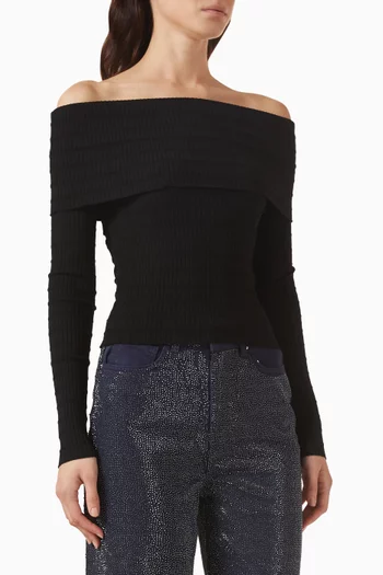 Cowl-neck Sweater in Viscose-blend