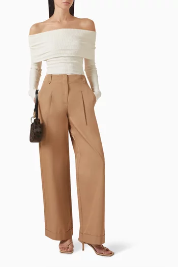 Cowl-neck Sweater in Viscose-blend