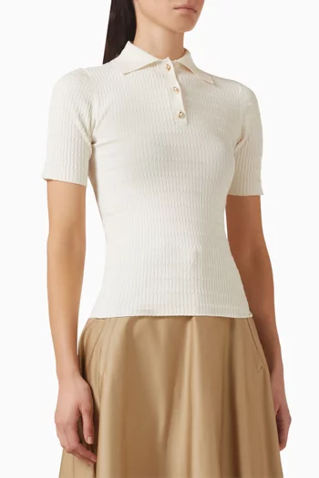 Polo Shirt in Viscose-knit