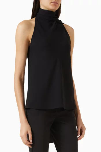 Halterneck Top in Envers-satin