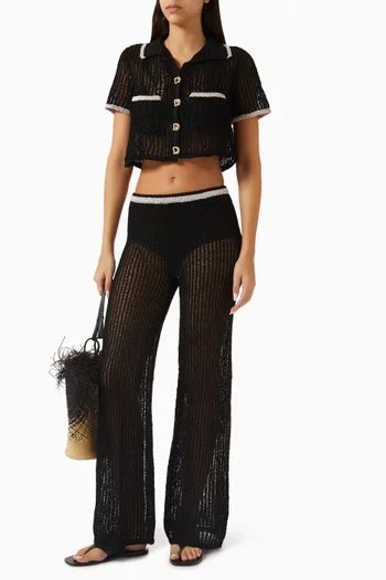 Lerins Wide-leg Pants in Knit