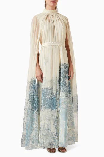 فستان ثورنويك بكاب وحزام شيفون