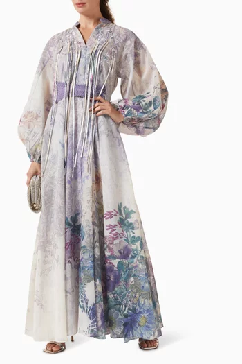 فستان لافين بحزام لوركس وكتان