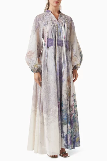 فستان لافين بحزام لوركس وكتان