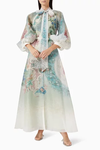 فستان سيلورا بعقدة عند الرقبة أورجانزا