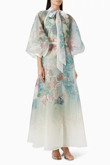 فستان سيلورا بعقدة عند الرقبة أورجانزا