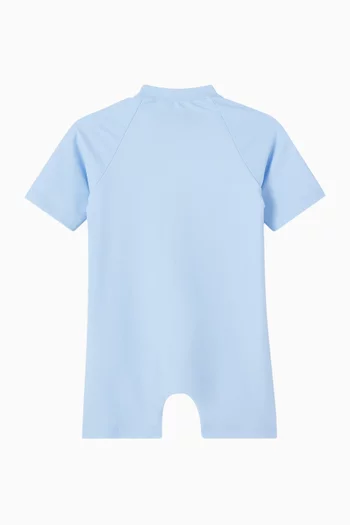 بدلة سباحة بأكمام قصيرة وحماية من الأشعة فوق البنفسجية